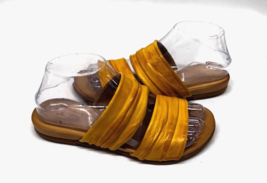 MIZ MOOZ  LEATHER SLIP-ON FLAT SANDALS  37EU SUNFLOWER 7US T 246 - $29.95