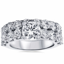 6.00 CT Diamond Enhanced Engagement Ring Set 14K Solid White Gold - £3,821.81 GBP