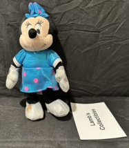 Disney Ty Sparkle Minnie Mouse 8&quot; plush Stuffed animal pink polka dot bl... - £10.67 GBP