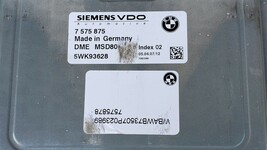 BMW 335i N54 AT ECU ECM DME CAS3 Ignition Switch Fob SET 7575875 image 9