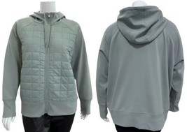 Old Navy Women&#39;s Dynamic Quilted Fleece Zip Hoodie Jacket 3X Green NWT - $22.00