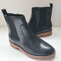 Lucky Brand Ressy Black Leather Almond Toe Chelsea Ankle Boot Sz 7 New - £62.19 GBP