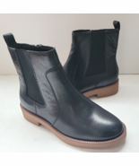 Lucky Brand Ressy Black Leather Almond Toe Chelsea Ankle Boot Sz 7 New - $109.62 CAD