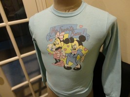 Vtg 80&#39;s Rainbow Mickey Minnie Mouse My Favorite Beau 50-50 Sweatshirt F... - $26.58