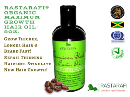 Rastarafi® Pure Jamaican Black Castor Oil 8 Oz Extra Dark | Fast Hair Growth - £14.08 GBP