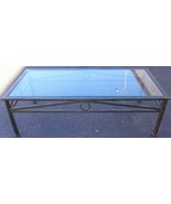 Vintage Metal Framed Coffee Table - Beautiful Glass Top - GENTLY USED - VGC - $296.99