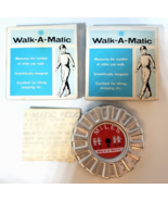 2 Vintage 1960&#39;s Walk-A-Matic Metal Step Counter with Instructions and B... - £25.69 GBP