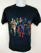 DC Comics Superman Wonder Woman Batman Superhero Black T Shirt Size Small - £11.06 GBP