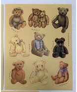 3 Vintage 1989 Hallmark Teddy Bear Bears Sticker Sheet Sheets - $9.90