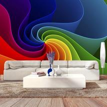 Tiptophomedecor Abstract Wallpaper Wall Mural - Colorful Pinwheel - £47.95 GBP+