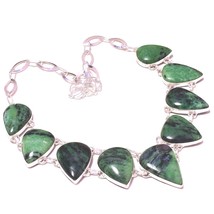 Ruby Zoisite Handmade Gemstone Christmas Gift Necklace Jewelry 18&quot; SA 1107 - £14.49 GBP