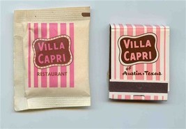 Villa Capri Hotel Austin Texas Sugar Packet Match Book 1962 - $11.88