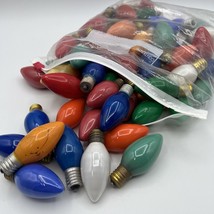 50+ Vtg C-9 Christmas Light Bulbs Multi Color Indoor Outdoor Snoopy Lights WORKS - $28.97