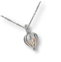 Cultured Pearl in Oyster Necklace Set Silver-tone - £69.27 GBP