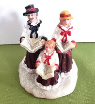 Christmas Village Accessory 3 Christmas Carolers Figurine Resin 2.75&quot; Tall - £4.68 GBP