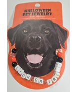 Lick Or Treat Halloween Pet Necklace Jewelry, Size Medium 16&quot; - $27.59 CAD