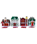 4 Cobblestone Corners Christmas Village Miniature House School Firehouse... - $24.18