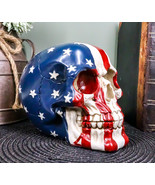 Ebros Patriotic US American Flag Star Spangled Banner Skull Figurine 5.5... - $404.78 MXN