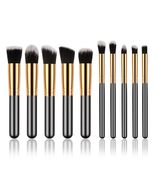 10-Piece Premium Makeup Brush Set Pink Gold - $52.00 CAD