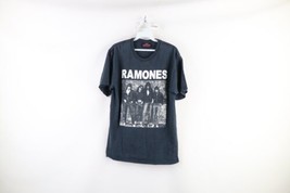 Vintage Y2K 2006 Mens Medium Distressed Spell Out The Ramones Band T-Shirt Black - £38.89 GBP