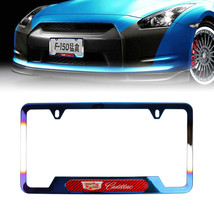 Brand New Universal 1PCS Cadillac Titanium Burnt Blue Metal License Plat... - £11.86 GBP