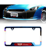 Brand New Universal 1PCS Cadillac Titanium Burnt Blue Metal License Plat... - $15.00