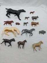 Lot Of (14) Vintage 1950s Plastic Farm Horses And Animals - £28.76 GBP