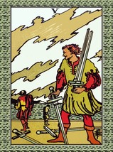 Decoration Poster from Vintage Tarot Card.Five of Swords.Spade.wall Decor.11394 - £13.39 GBP+