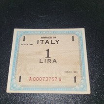 Italy Allied Military WWII 1 Lira 1943  - $7.72