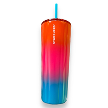 Starbucks 2023 Ombre Gradient Sunset Cold Cup 24oz Stainless Steel Tumbler - £33.09 GBP