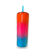 Starbucks 2023 Ombre Gradient Sunset Cold Cup 24oz Stainless Steel Tumbler - £32.95 GBP