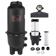 VEVOR Cartridge Pool Filter Valve 725 Sq.Ft 21207 GPH Pool Filtration Sy... - $770.99