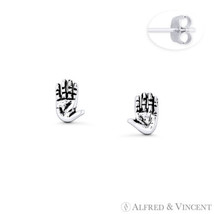 Tiny Baby Infant Hand Symbol Mothers Day Charm 925 Sterling Silver Stud Earrings - £9.58 GBP