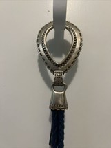 Vintage Navy Leather And Silver Belt 42” - $46.75