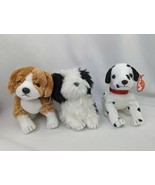 Ty Beanie Dog Plush Lot Side Kick Poofie Dizzy Stuffed Animal Toy - $13.45