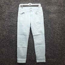 Else Jeans Women 29 Sky Blue Straight Leg Stretch Dyed Denim Mid Waist Cute Pant - £4.71 GBP