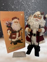Christmas Tradition 20” Fiber Optic Skiing Santa Animated Skiing Motion! Works  - £21.72 GBP