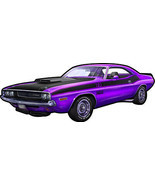 Purple Dodge Challenger by Michael Fishel Plasma Cut Metal Sign - $49.95