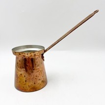 Vintage Turkish Coffee Maker Copper Dipper Ladle Sauce Pot Warmer Butter - £23.97 GBP