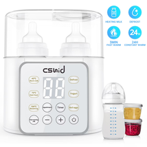 Bottle Warmer for Baby, Double Bottels Milk Warmer 9 in 1 Fast Food Heater - $48.80