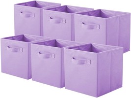 Storage Bins From Shellkingdom, 6 Pack (Lavender), Foldable Fabric Stora... - $37.92