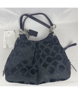 Coach Collection Bag Black Signature Excellent  e1082-1575 purple lining - $889.33 MXN