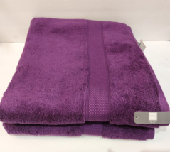 Soho Puple Bath Towel Set of 2 NWT 100% Cotton - £31.06 GBP