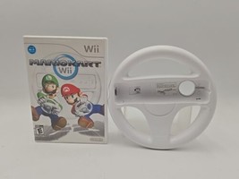 Mario Kart Wii 2008 + Steering Wheel Bundle Genuine oem No Manual - £30.78 GBP