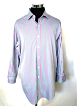 POLO by Ralph Lauren Dress Shirt Mens XLarge  Classic Fit Purple Green Stripes  - £15.73 GBP