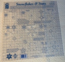 Hot off the Press Snowflake &amp; Stars Stencil Template HOTP 7339 - £6.09 GBP