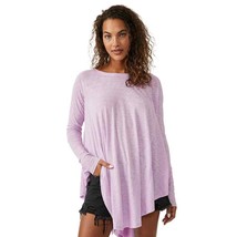 Free People Aria Trapeze Top Women&#39;s Large Purple Spring Fling Long Sleeve NEW - £25.45 GBP