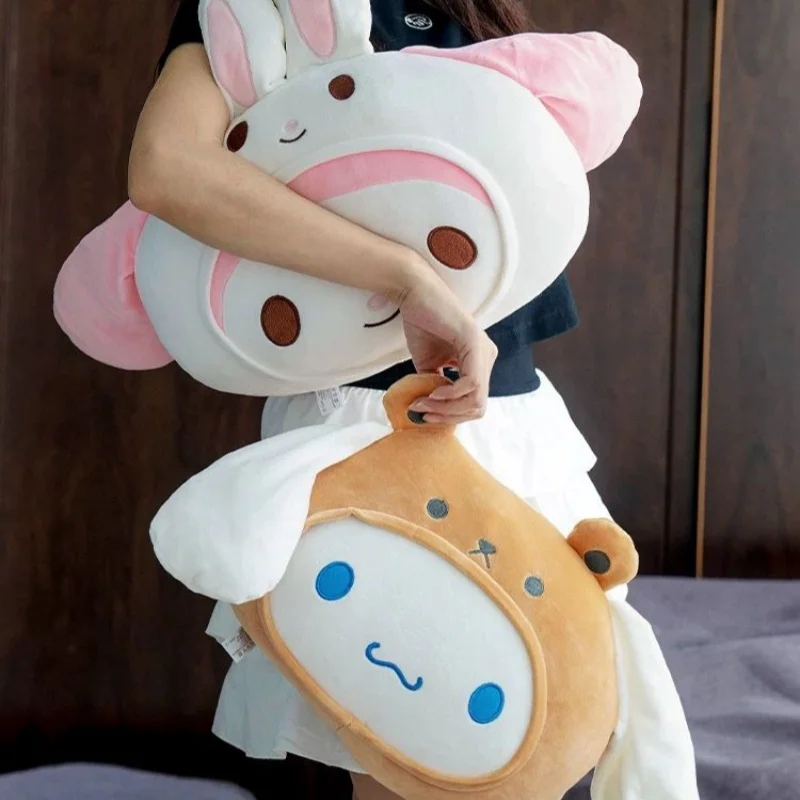 Sanrio My Melody Plush Toy Kuromi Pochacco Cinnamoroll Back Cushion Hello Kitty - £20.66 GBP