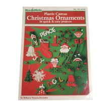 Needle Works Plastic Canvas Christmas Ornaments 16 Quick Easy Projects Vintage - £7.61 GBP