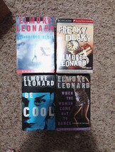 Lot of 4 Elmore Leonard Audiobooks On Cassette Tape  - $11.88